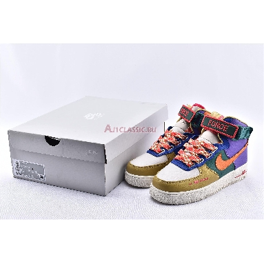Nike Air Force 1 High Utility Force is Female CQ4810-046 Purple/Green/Orange/Blue/Brown/White Mens Womens Shoes