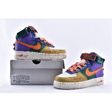 Nike Air Force 1 High Utility Force is Female CQ4810-046 Purple/Green/Orange/Blue/Brown/White Mens Womens Shoes