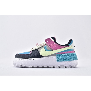 Nike Wmns Air Force 1 Shadow Multi-Color CK3172-001 Black/Blue/Green/Pink/White Mens Womens Shoes