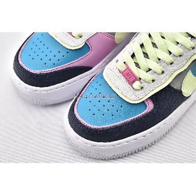 Nike Wmns Air Force 1 Shadow Multi-Color CK3172-001 Black/Blue/Green/Pink/White Mens Womens Shoes