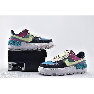 Nike Wmns Air Force 1 Shadow Multi-Color CK3172-001 Black/Blue/Green/Pink/White Mens Womens Shoes