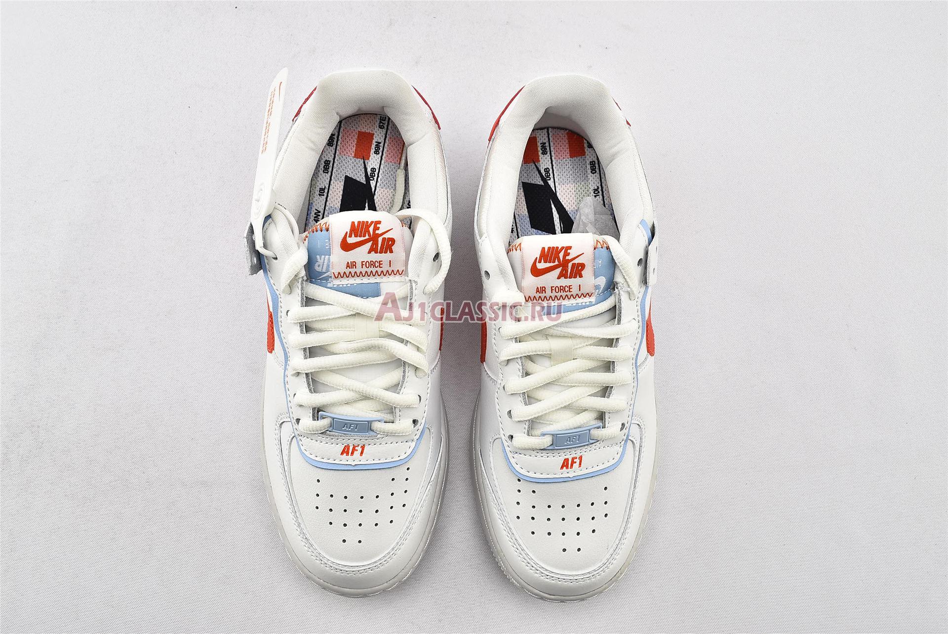 New Nike Wmns Air Force 1 Shadow SE "Team Orange Blue" CQ9503-100 Shoes
