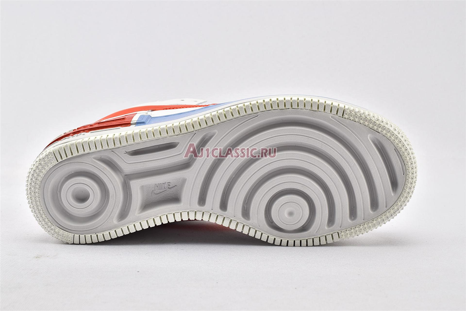 New Nike Wmns Air Force 1 Shadow SE "Team Orange Blue" CQ9503-100 Shoes