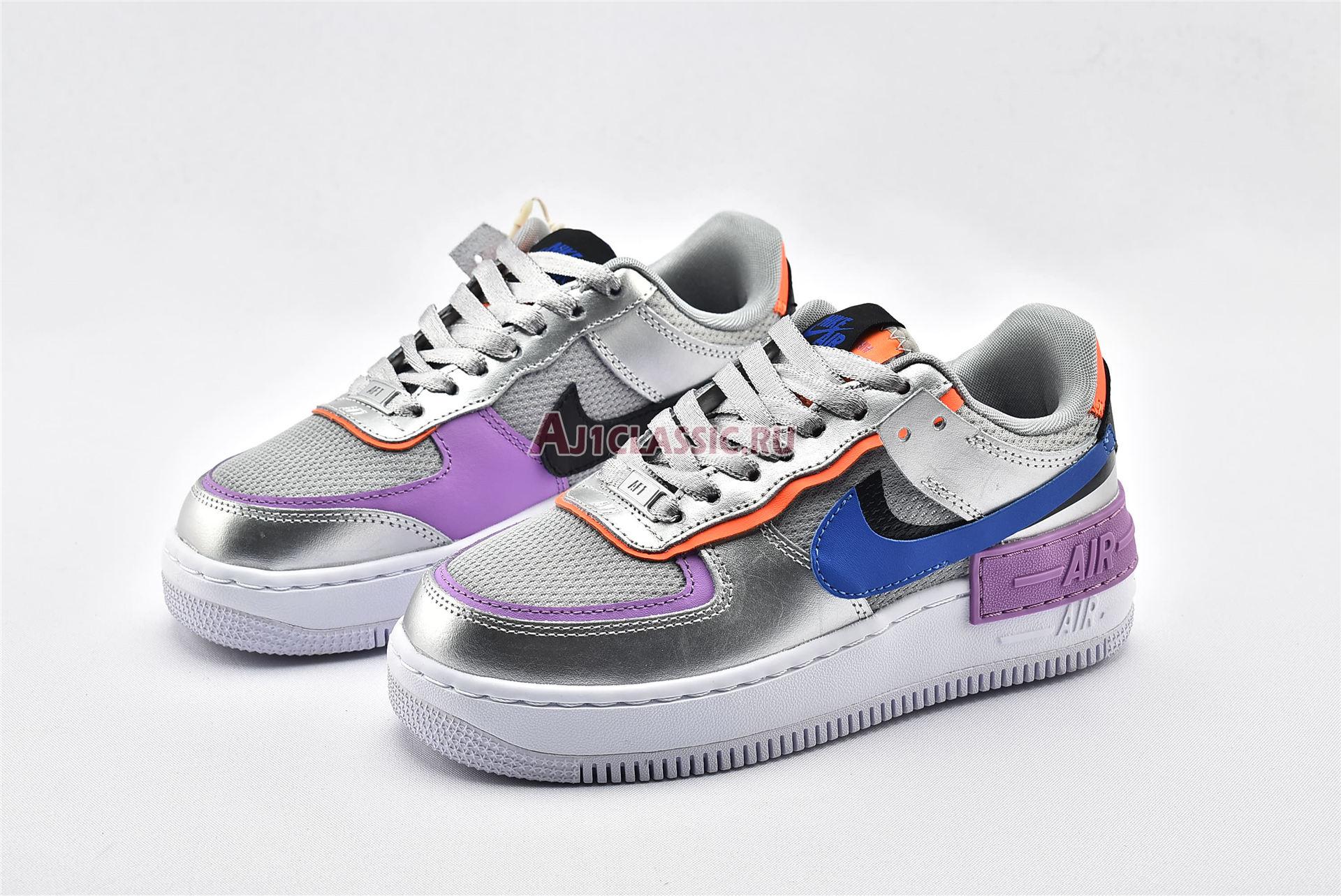 New Nike Wmns Air Force 1 Shadow "Metallic Silver" CW6030-001 Shoes
