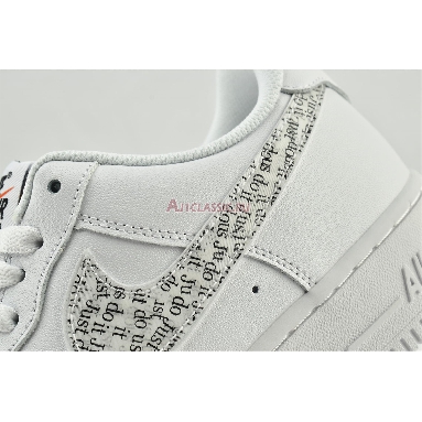 Nike Air Force 1 07 LV8 Just Do It BQ5361-100 White/White-Black-Total Orange Mens Womens Shoes
