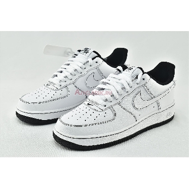 Nike Air Force 1 Low 07 Contrast Stitch CV1724-104 White/Black-White Mens Womens Shoes