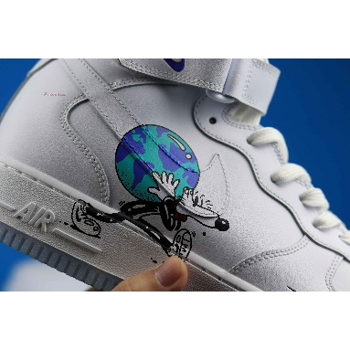 Steven Harrington x Nike Air Force 1 High Flyleather Earth Day CI5545-100 White/Black-Hyper Crimson Mens Womens Shoes