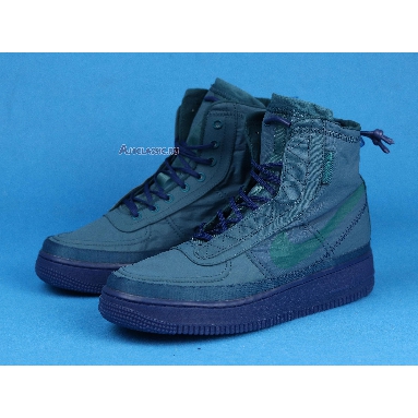 Nike Air Force 1 High Wmns Shell Turqouise BQ6096-300 Midnight Turquoise/Green Mens Womens Shoes