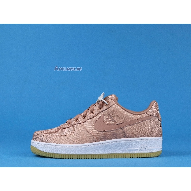 CLOT x Nike Air Force 1 Low Premium Rose Gold Silk CJ5290-600-02 Rose Gold/White/Gum Light Brown Mens Womens Shoes