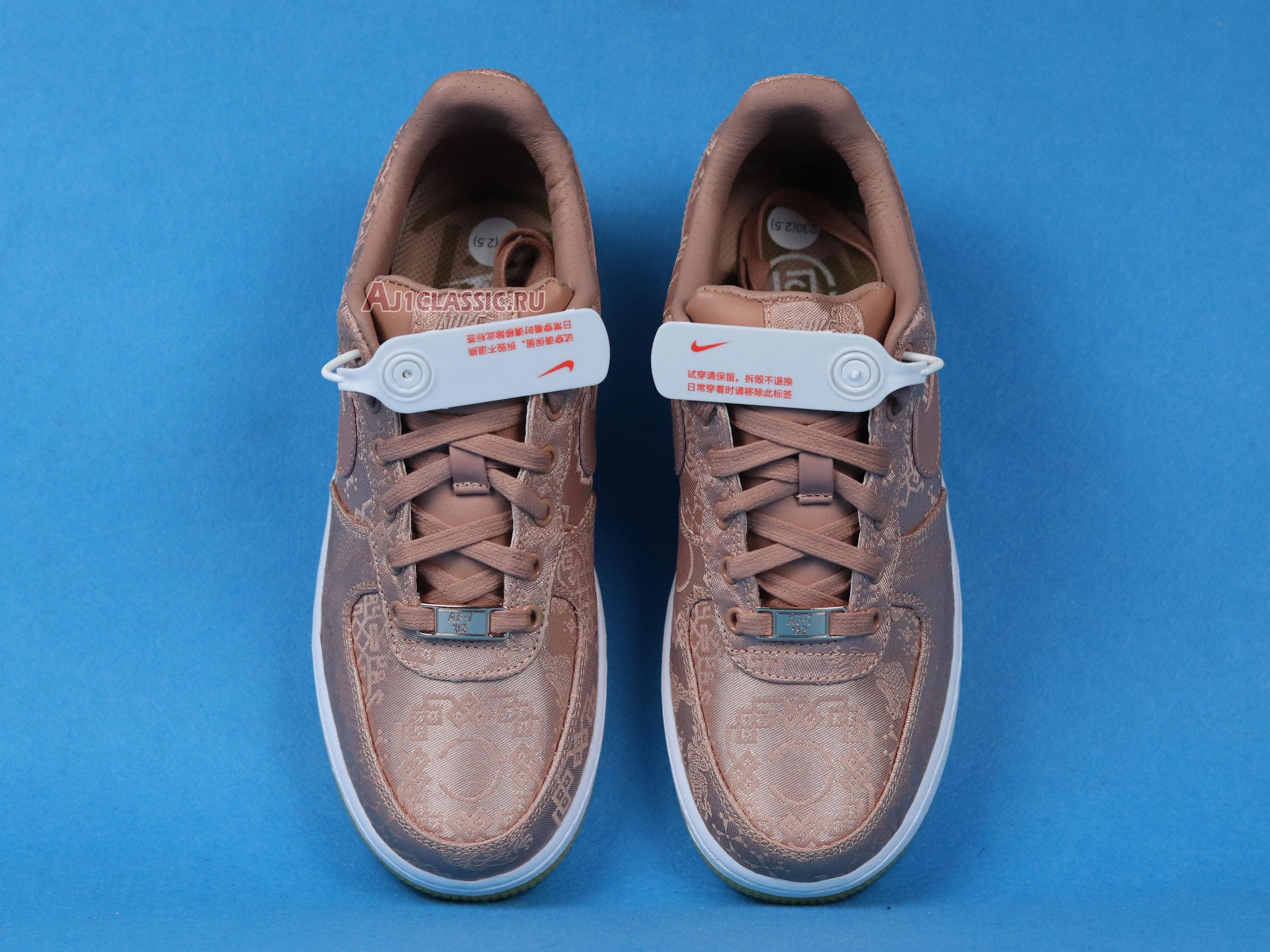 New CLOT x Nike Air Force 1 Low Premium "Rose Gold Silk" CJ5290-600-02 Shoes