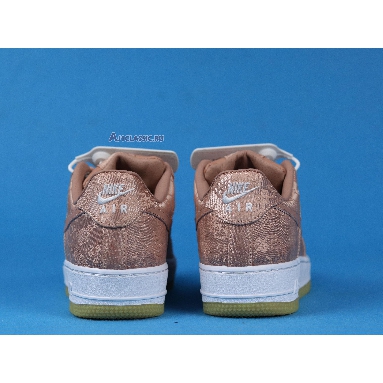CLOT x Nike Air Force 1 Low Premium Rose Gold Silk CJ5290-600-02 Rose Gold/White/Gum Light Brown Mens Womens Shoes