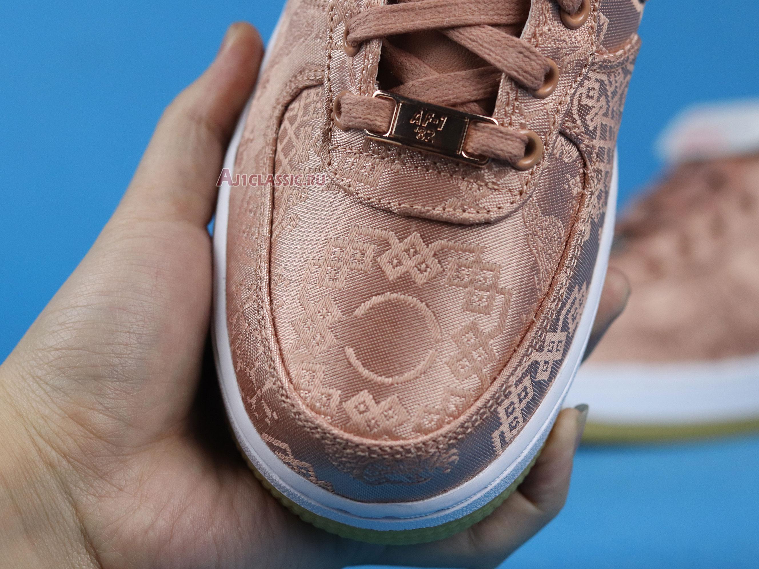 New CLOT x Nike Air Force 1 Low Premium "Rose Gold Silk" CJ5290-600-02 Shoes