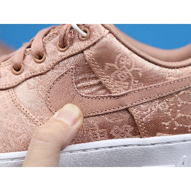 CLOT x Nike Air Force 1 Low Premium Rose Gold Silk CJ5290-600-02 Rose Gold/White/Gum Light Brown Mens Womens Shoes