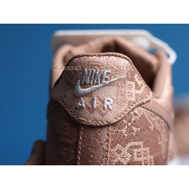 CLOT x Nike Air Force 1 Low Premium Rose Gold Silk CJ5290-600-02 Rose Gold/White/Gum Light Brown Mens Womens Shoes