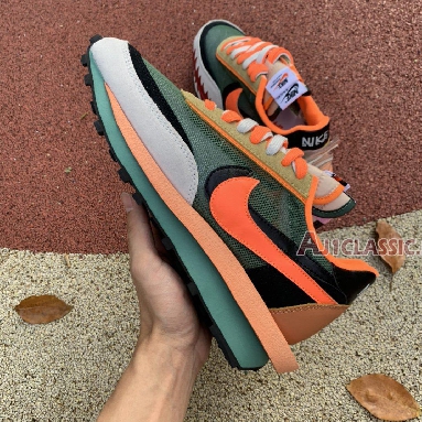 Sacai x Nike LDWaffle Shark BV0073-081 Orange Red/Grass Green//Black/White Mens Womens Shoes