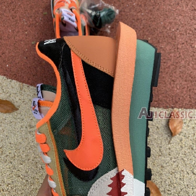 Sacai x Nike LDWaffle Shark BV0073-081 Orange Red/Grass Green//Black/White Mens Womens Shoes