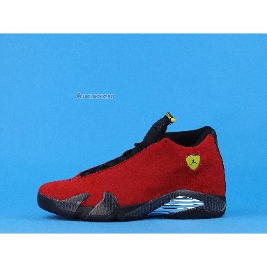 Air Jordan 14 Retro Ferrari 654459-670 Challenge Red/Black/Vibrant Yellow/Anthracite Mens Womens Shoes