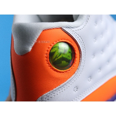 Air Jordan 13 Retro GS Playground CV0785-158 White/Black/Court Purple/Total Orange Mens Womens Shoes