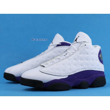 Air Jordan 13 Retro Lakers 414571-105 White/Black/Court Purple/University Gold Mens Womens Shoes