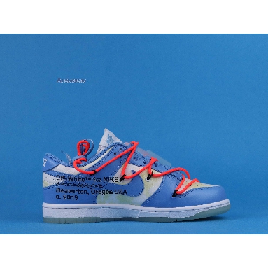 Off-White x Futura x Nike Dunk Low SB UNC DD0856-403 Dark Powder Blue/Dark Powder Blue/White/University Blue Mens Womens Shoes