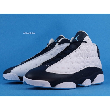 Air Jordan 13 Retro Obsidian 414571-144 White/Obsidian/Dark Powder Blue Mens Womens Shoes