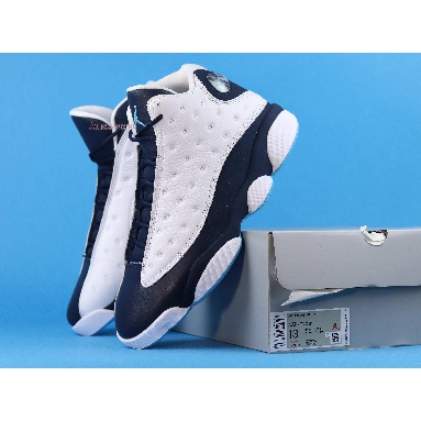 Air Jordan 13 Retro Obsidian 414571-144 White/Obsidian/Dark Powder Blue Mens Womens Shoes