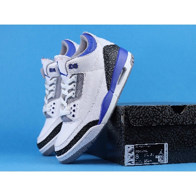 Air Jordan 3 Retro Racer Blue CT8532-145 White/Black/Cement Grey/Racer Blue Mens Womens Shoes