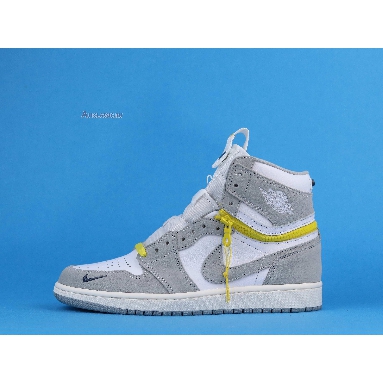 Air Jordan 1 High Switch Light Smoke Grey CW6576-100 White/Light Smoke Grey/Sail/Tour Yellow Mens Womens Shoes