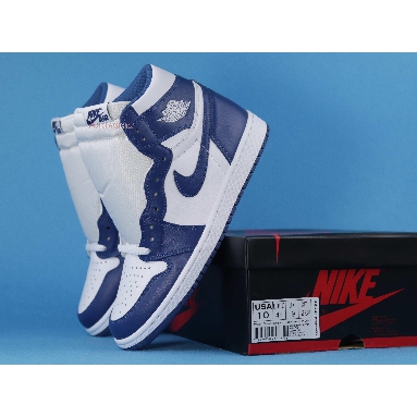 Air Jordan 1 Retro High OG "Storm Blue" 555088-127 White/Storm Blue Mens Womens Shoes