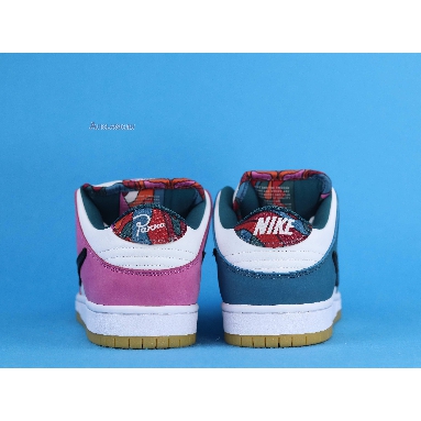 Parra x Nike SB Dunk Low DH7695-100 Fire Pink/Gym Red-Mocha-White-Royal Blue-Black Mens Womens Shoes