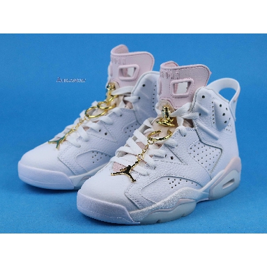 Air Jordan 6 Retro Gold Hoops DH9696-100 White/Sail/Metallic Gold/Barely Rose Mens Womens Shoes