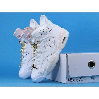 Air Jordan 6 Retro Gold Hoops DH9696-100 White/Sail/Metallic Gold/Barely Rose Mens Womens Shoes
