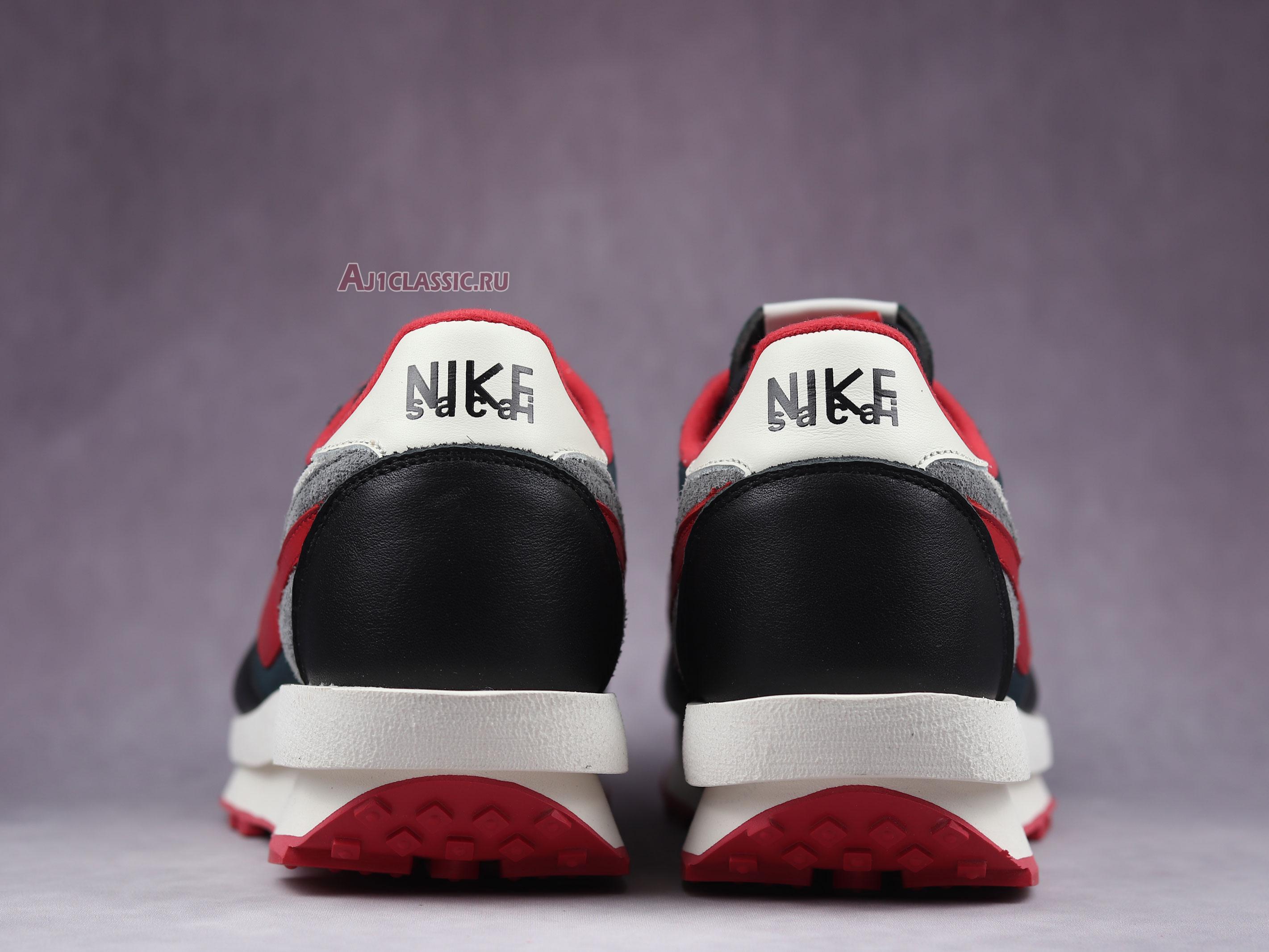 New Sacai x Undercover x Nike LDWaffle "Midnight Spruce University Red" DJ4877-300 Shoes