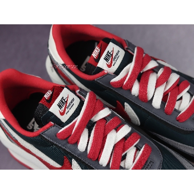 Sacai x Undercover x Nike LDWaffle Midnight Spruce University Red DJ4877-300 Midnight Spruce/Pale Ivory/Dark Grey/University Red Mens Womens Shoes