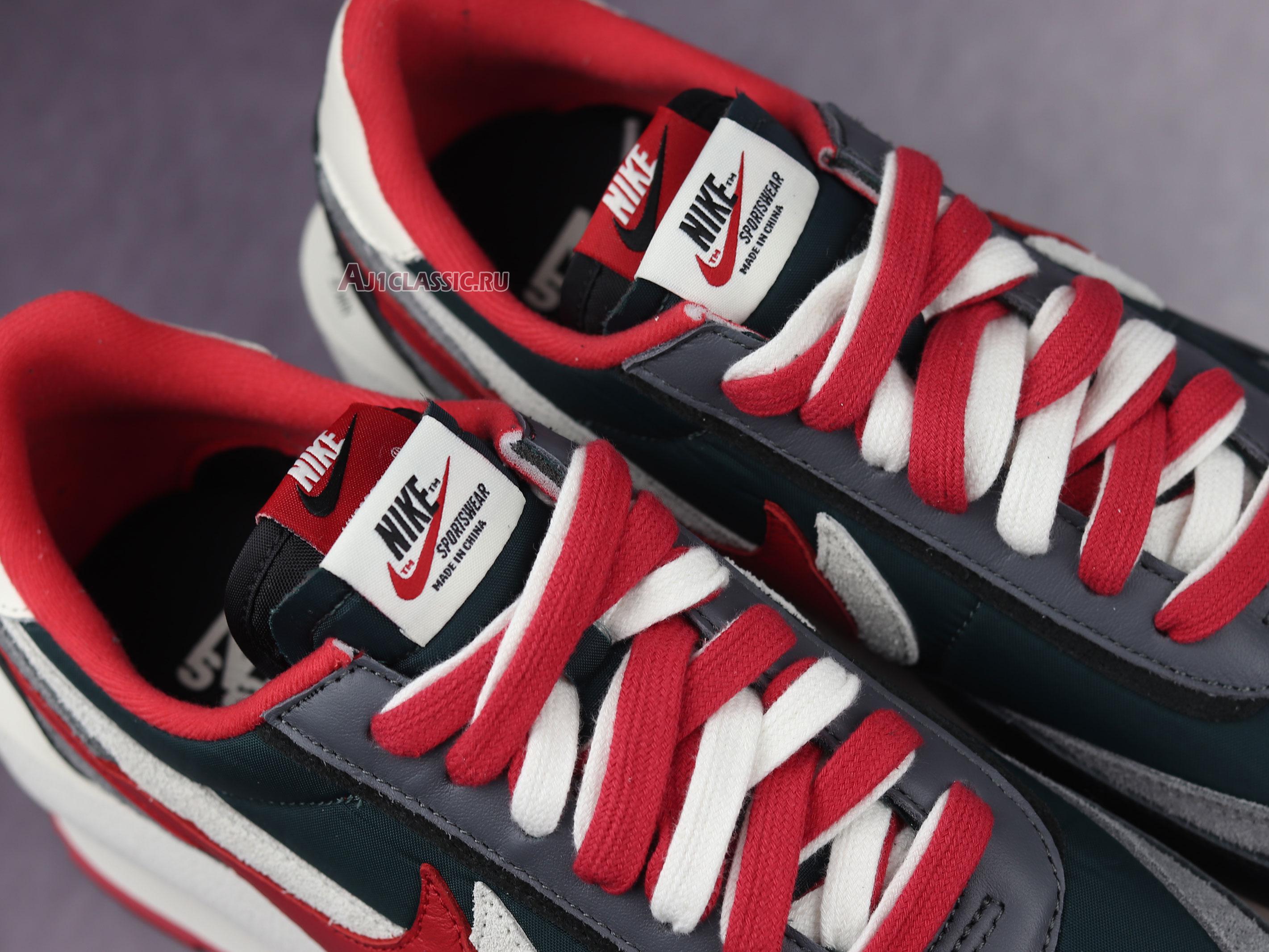 New Sacai x Undercover x Nike LDWaffle "Midnight Spruce University Red" DJ4877-300 Shoes