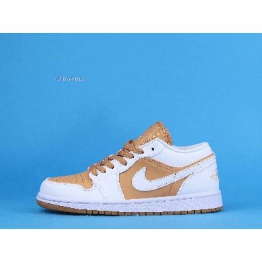 Air Jordan 1 Low Hemp White DN6999-100 White/White/Hemp/Gum Yellow Mens Womens Shoes