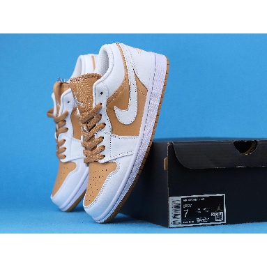 Air Jordan 1 Low Hemp White DN6999-100 White/White/Hemp/Gum Yellow Mens Womens Shoes