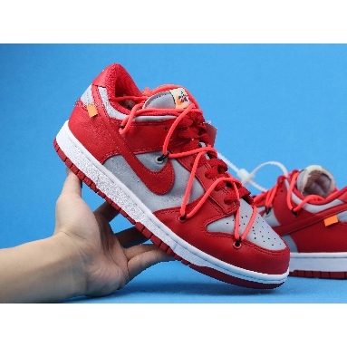 Off-White x Nike Dunk Low University Red CT0856-600-02 University Red/University Red/Wolf GreyUniversity Red/University Red/Wolf Grey Mens Womens Shoes