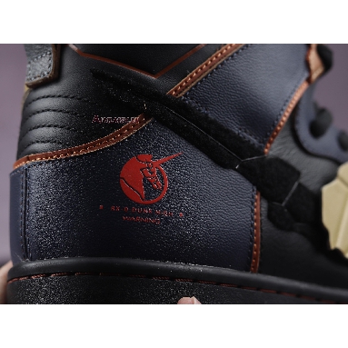 Gundam x Nike Dunk High SB Project Unicorn - Banshee Norn DH7717-400 Thunder Blue/Metallic Gold Mens Womens Shoes