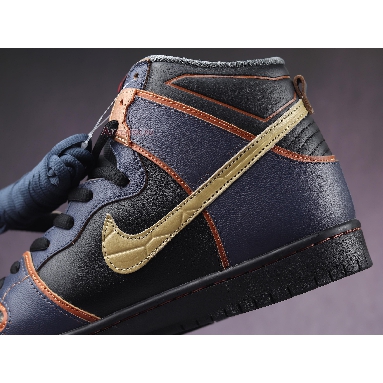 Gundam x Nike Dunk High SB Project Unicorn - Banshee Norn DH7717-400 Thunder Blue/Metallic Gold Mens Womens Shoes