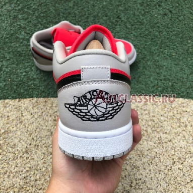 Air Jordan 1 Low Light Iron Ore DC0774-060 Light Iron Ore/Black-Siren Red Mens Womens Shoes