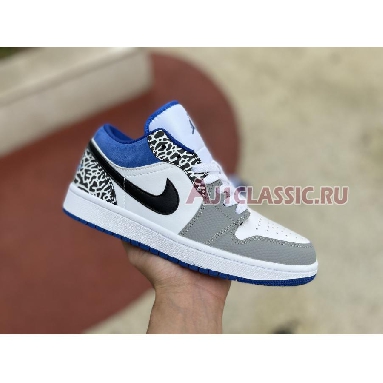 Air Jordan 1 Low True Blue DM1199-140 White/Black-Cement Grey-Dark Marina Blue Mens Womens Shoes