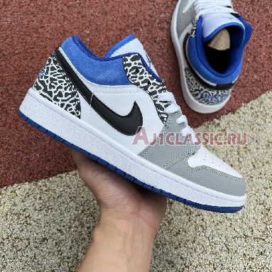 Air Jordan 1 Low True Blue DM1199-140 White/Black-Cement Grey-Dark Marina Blue Mens Womens Shoes