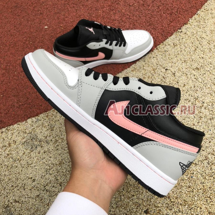 New Air Jordan 1 Low "Grey Fog Bleached Coral" 553558-062 Shoes
