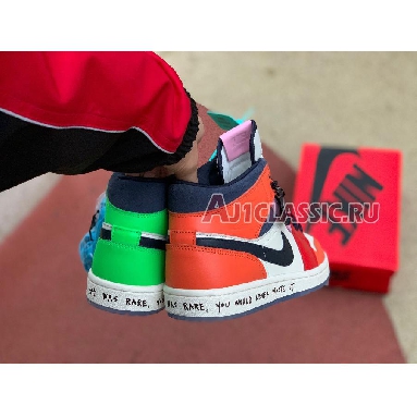 Melody Ehsani x Air Jordan 1 Mid Fearless CQ7629-100 White/Black/Half Blue/Habanero Red Mens Womens Shoes