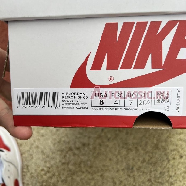 Air Jordan 1 Retro High OG Heritage 555088-161 White/University Red/Black Mens Womens Shoes