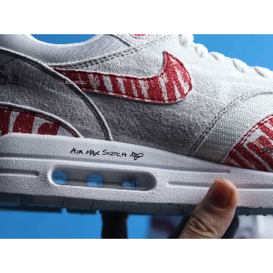 Nike Air Max 1 Sketch To Shelf - University Red CJ4286-101 White/University Red Mens Womens Shoes