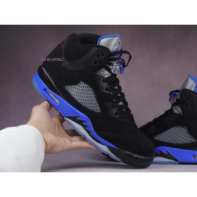 Air Jordan 5 Retro Racer Blue CT4838-004 Black/Racer Blue/Reflective Silver Mens Womens Shoes