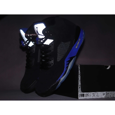 Air Jordan 5 Retro Racer Blue CT4838-004 Black/Racer Blue/Reflective Silver Mens Womens Shoes