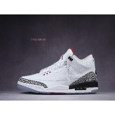 Air Jordan 3 Retro NRG Free Throw Line 923096-101-02 White/Fire Red-Cement Grey-Black Mens Womens Shoes